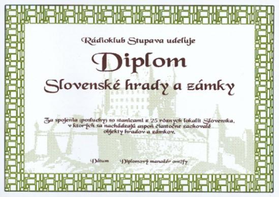 "Slovakian Castles" Award