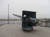 Bow six-inch gun 