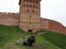 Novgorod Kremlin and Belaya (Alekseevskaya) Tower