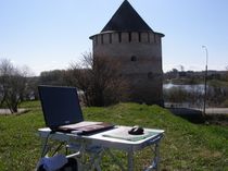 Novgorod Kremlin and Belaya (Alekseevskaya) Tower