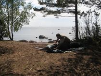 UA1CIO prepares the boat